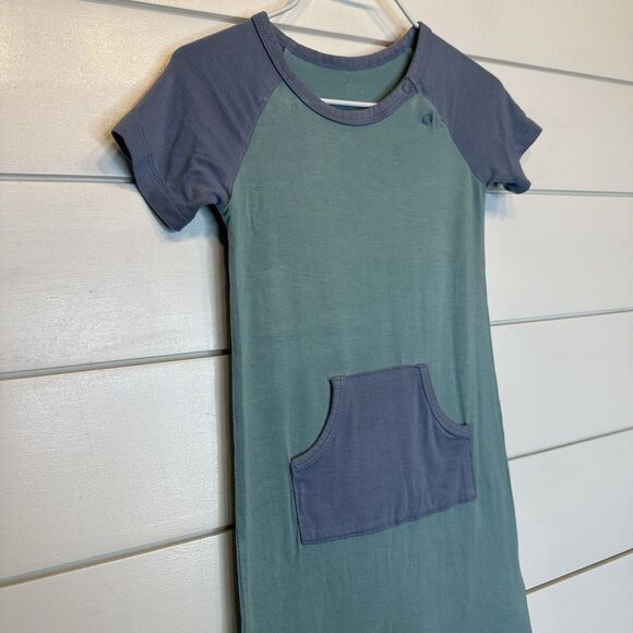 KYTE BABY Shortall Romper 4T Blue Seafoam Slate Shortie Boy Girl Bamboo - Picture 4 of 8